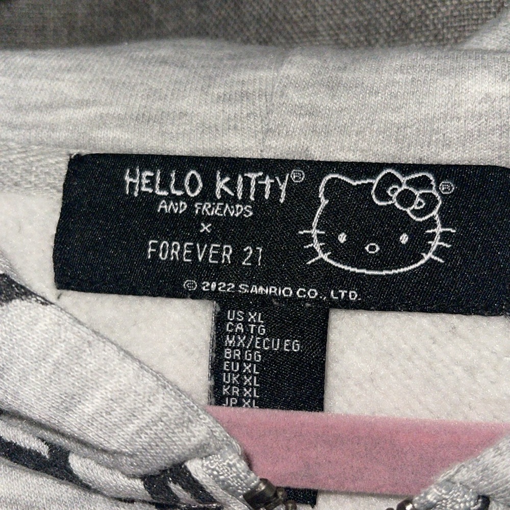 Hello Kitty Gray and Pink Hoodie Jacket - Picture 2 of 4